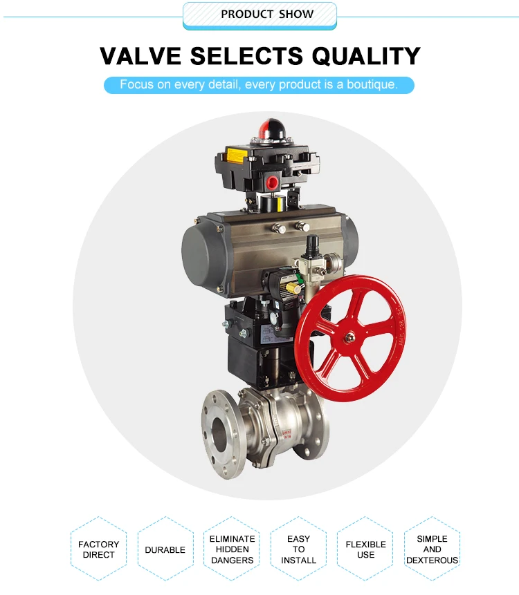 on-off self closing pneumatic high temperature value ball valve