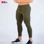 OEM Mens Athletic Training Wear Fitness Jogger Sweat Pants Plain Black Skinny Joggers Tight Fit