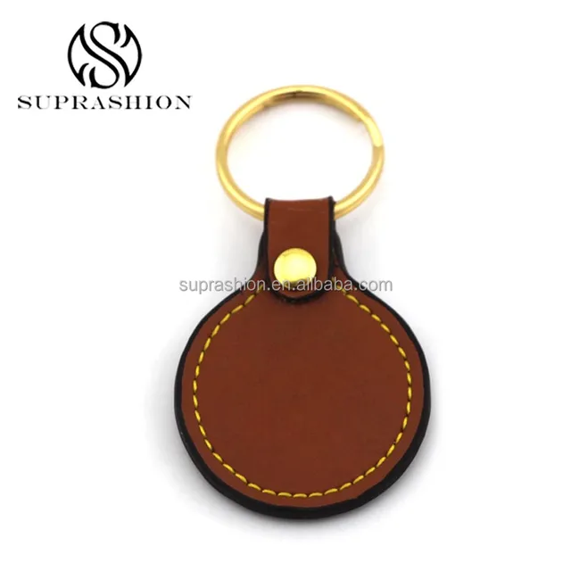 wholesale high quality custom shape blank leather key chain key