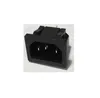 panel mounting chassis IEC C14 socket 3 solder pin male socket