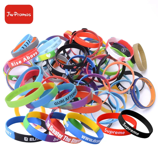 rubber wrist hand band, custom made survival silicone bracelet