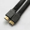 5M 2018 New Top Quality Male to Male Flat Nylon Braided HDMI Cable with Ethernet