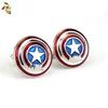 Men Fashion Marvel series Captain America Shield Cufflinks from China Factory