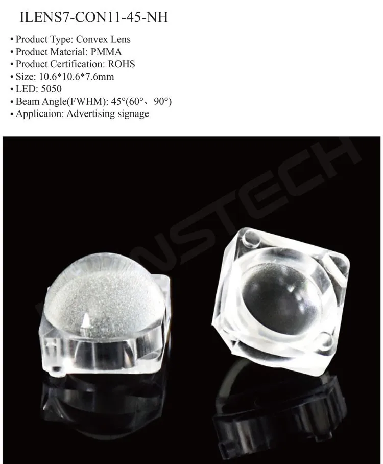 SMD led optical lens 5050 spotlight fresnel lens / convex lens definition