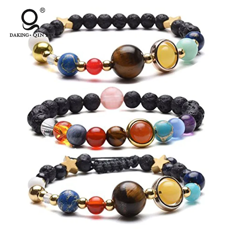 New Design Gift Natural Tiger Eye Stone Beads Adjustable Planets Galaxy Solar System Jewelry Bracelet
New Design Gift Natural Tiger Eye Stone Beads Adjustable Planets Galaxy Solar System Jewelry Bracelet