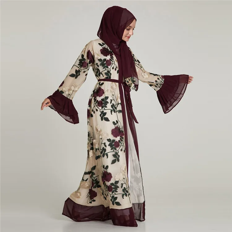 2019 new fashion luxury sequins embroidery turkey clothing dress open abaya, Black,wine red
2019 new fashion luxury sequins embroidery turkey clothing dress open abaya, Black,wine red