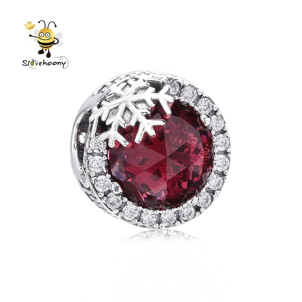 Slovehoony Dazzling Snowflake Charm Red Zircon stone charms beads for 925 silver woman Jewelry making
Slovehoony Dazzling Snowflake Charm Red Zircon stone charms beads for 925 silver woman Jewelry making