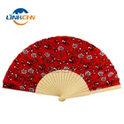 wholesale sublimation wood hand fan for wedding favors