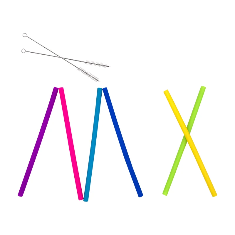 food grade silicone straw Flexible Reusable Rubber Silicone Drinking Straw with Cleaning Brushes
food grade silicone straw Flexible Reusable Rubber Silicone Drinking Straw with Cleaning Brushes