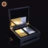 2018 New Products Unique Gift Set 2Pcs/Set 100 Dollar Gold & Sliver Playing Cards with Wooden Box For Sale