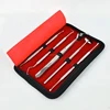 5 PCS Professional Surgical Grade Stainless Steel Dental Hygiene Tool Kits With Leather Bag Dentist Approved Tools