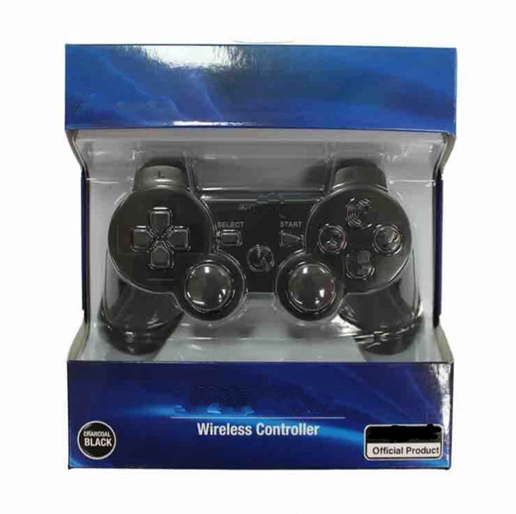

Free shipping by DHL Wireless Joystick Pad for ps3 controller retail box, Black