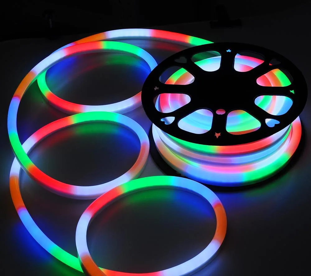 8mm diameter rgb led neon flex, waterproof 12v super bright