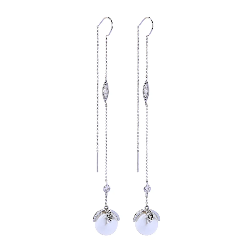 me00200 925 Silver Post Long Chains Glass Pearl Charm Copper Silver Earring Wedding Gift, Gold
me00200 925 Silver Post Long Chains Glass Pearl Charm Copper Silver Earring Wedding Gift, Gold