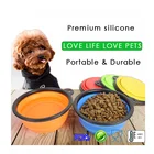 Travel water food silicone pet feeding bowl