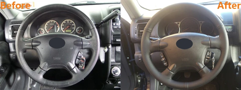 MEWANT-Black-Artificial-Leather-Car-Steering-Wheel-Cover-for-Honda-CRV-CR-V-2002-2003-2004-2005-1