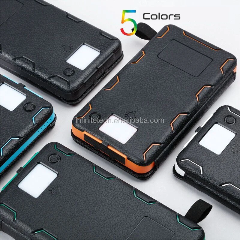 Waterproof shockproof external battery 10000mAh foldable solar power bank camping power bank - ANKUX.COM
