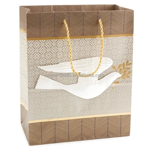 christmas white kraft paper gift bags