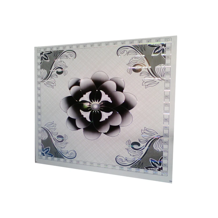 595mm*595mm Flower new designer plastic pvc ceiling for building material