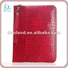 Croco cowhide leather book case for ipad 3