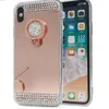 Glitter diamond ring pearl gold mirror makeup mobile phone case for samsung FOR iphone 11 pro max