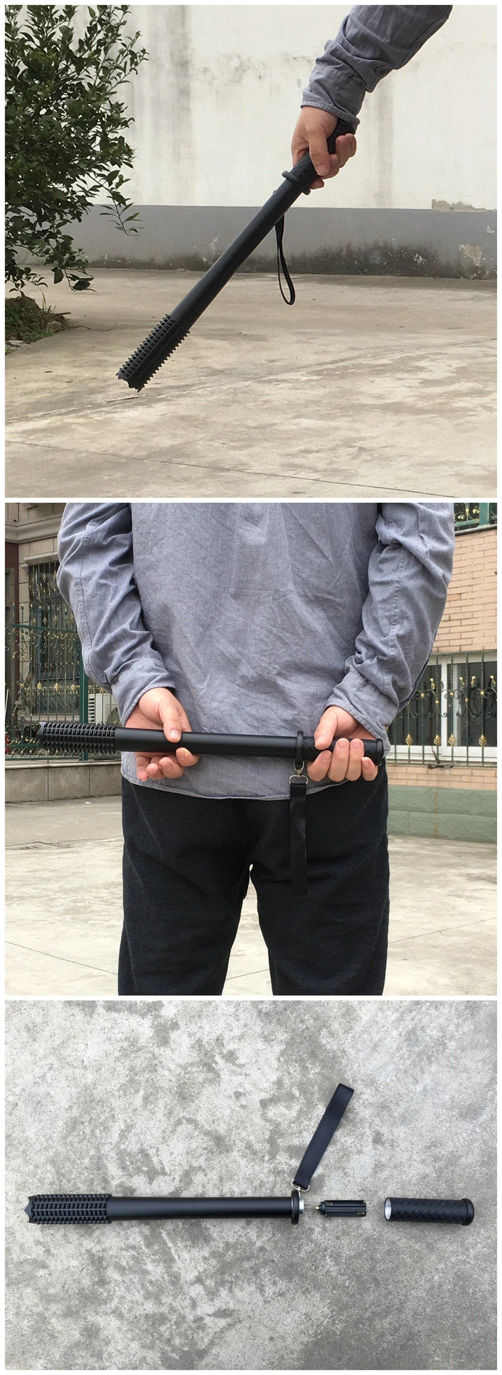 111  DEWBest self defense Aluminum bat light flashlight military led explosion-proof outdoor torch long range stick torch lanterna 20171116