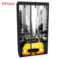 Removable high quality children wardrobe / bedroom non woven armoire with professional design