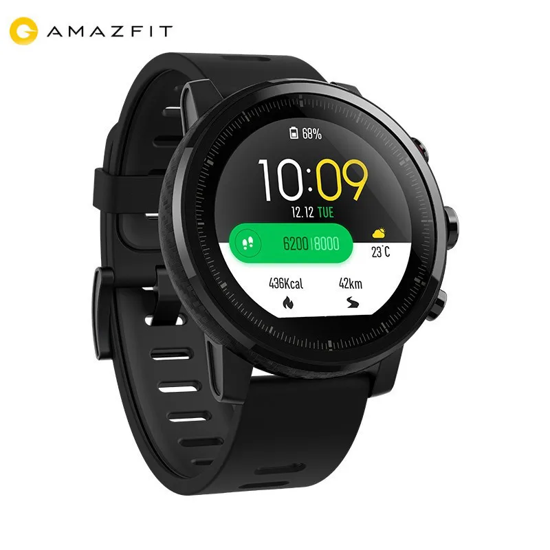 

Global Version Xiaomi Huami Amazfit Stratos 2 Ceramic Bezel Sports Smartwatch 50m Waterproof Heart-rate Monitor Watch