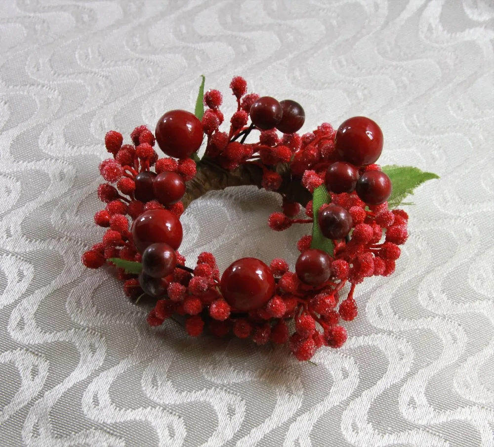 christmas red fruit napkin ring wedding decoration pearl napkin holder, Gold/silver/red/blue/etc
christmas red fruit napkin ring wedding decoration pearl napkin holder, Gold/silver/red/blue/etc
