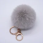 soft fur pompom ball keychain fur ball for bag