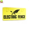 Durable Electric Fence Warning Sign With Two Clips and Five Screw In Holes