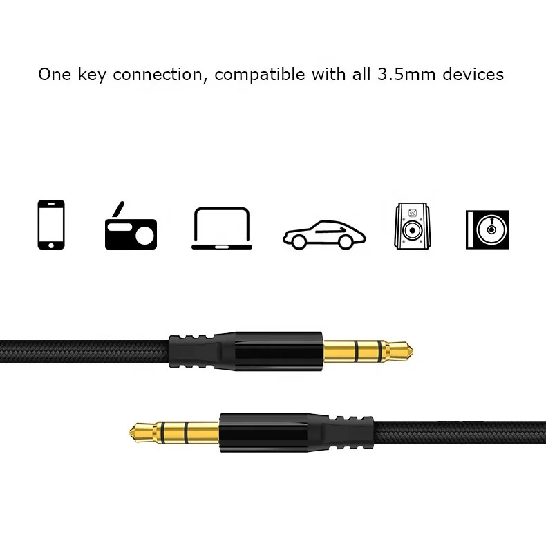 Jack 3.5 mm Aux Audio Cord Car Amplifier Aux Cable for Music Player Phone Headphone - ANKUX.COM