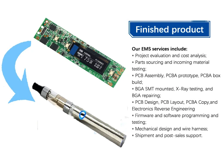 电子香烟电路板组装电子 pcba 供应商定制 pcb 组装复制服务