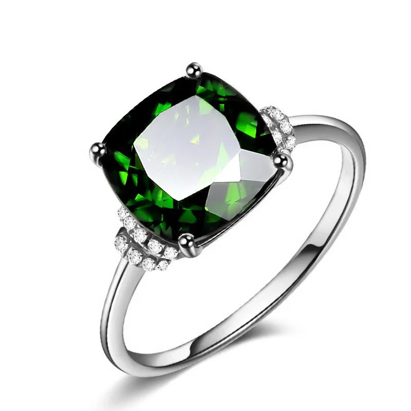 Wholesale 925 Silver Plated Green Emerald CZ Diamond Ring Luxury Square Cut Wedding Engagement Ring for Girls
Wholesale 925 Silver Plated Green Emerald CZ Diamond Ring Luxury Square Cut Wedding Engagement Ring for Girls