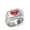 Superman Rings Stainless Steel Rings Fashion Movie Jewelry for Women and Men