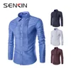 Stylish Mens Dress Shirts Long Sleeve Pleated Slim Fit Spot Printing Shirt Men Tops casual button down nylon lycra