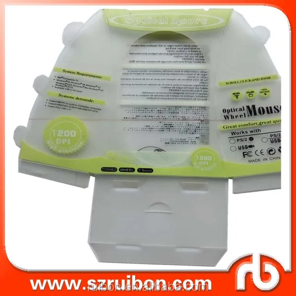eco-friendly electronic product plastic packaging box