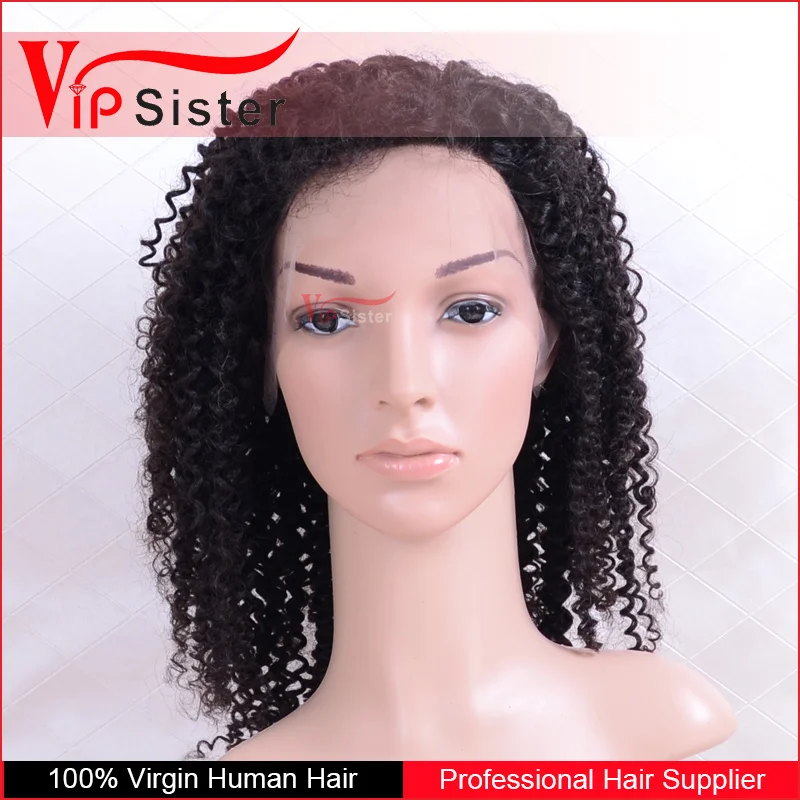 Vipsister hair virgin hair raw unprocessed deep wave full lace curly bob wig