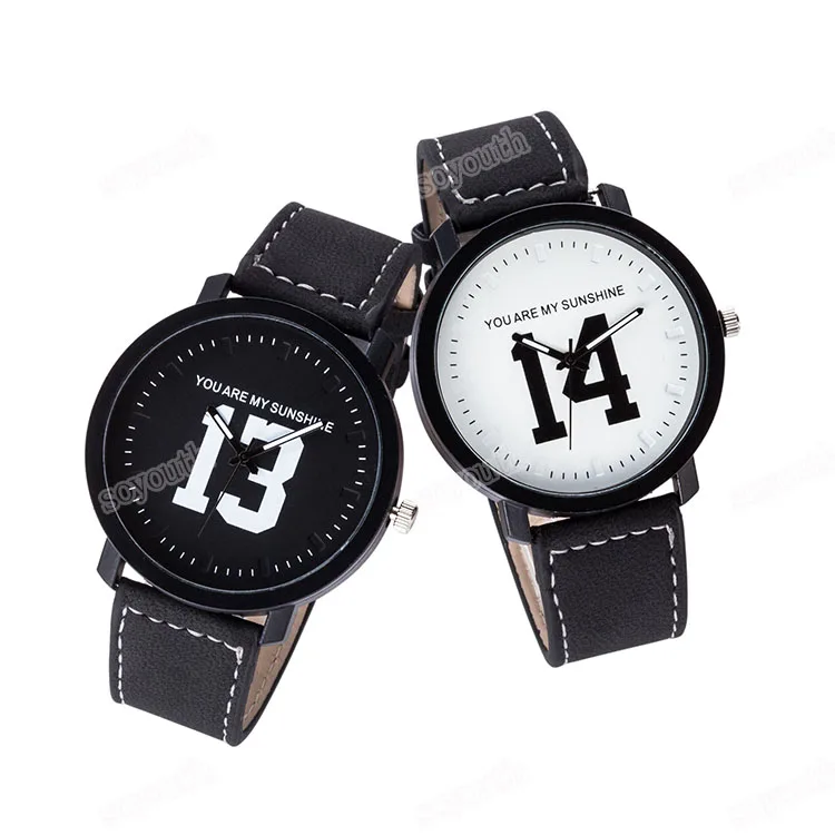 13/14 Leather Gentleman Men's women's Couple Watches Analog Casual Fashion Dress Quartz Wrist Watch black Men wristwatches
13/14 Leather Gentleman Men's women's Couple Watches Analog Casual Fashion Dress Quartz Wrist Watch black Men wristwatches