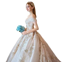 Wholesale European American style flower lace wedding bridal dresses long tailing Temperament Wedding Dress
Wholesale European American style flower lace wedding bridal dresses long tailing Temperament Wedding Dress