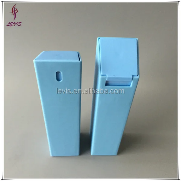 unique clined top plastic blue perfume bottles square 45ml