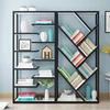 Wholesale space saving metal tube frame book shelf and storage rack