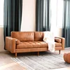 Modern Living Room Set Vintage Leather 3 Seater Sofa