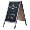 Factory Price White Washed Menu Signage Wood Erasable a frame Chalkboard Blackboard