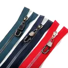 high quality #5 plastic zipper of shiny nickel Special teeth two way open end fashion zipper separating zippers