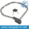 YH1340 Bicycle Chain Lock with Two Keys, Anti-theft Cut Resistant Bicycle Lock Combination
