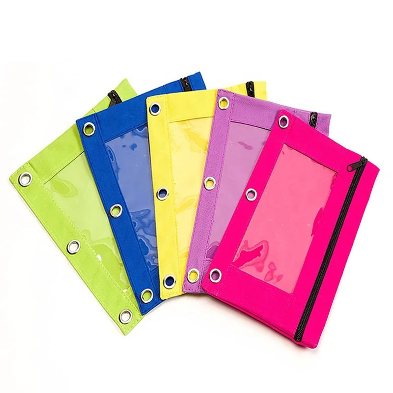 Plastic PVC Portable 3 Ring Binder Zippered Pencil Pouches custom promotional bags For Students with Clear Window, Dark blue, lime green, bright yellow, hot pink and vibrant violet.
Plastic PVC Portable 3 Ring Binder Zippered Pencil Pouches custom promotional bags For Students with Clear Window, Dark blue, lime green, bright yellow, hot pink and vibrant violet.