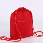 China red Promotion Cotton Canvas Logo Custom Printed Shoes Drawstring Backpack Bag
