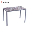 Free Sample Fixing China Top Folding Black Large Imported Glass Dining Table For Weddings Dining