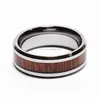 8mm Tungsten Carbide Rosewood Inlay Wedding Ring ,Wedding Anniversary Ring Jewelry Wholesale
